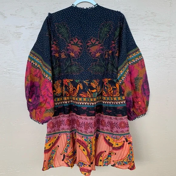 FARM RIO Mixed Patchwork Mini Dress (NWT) - Picture 9 of 14